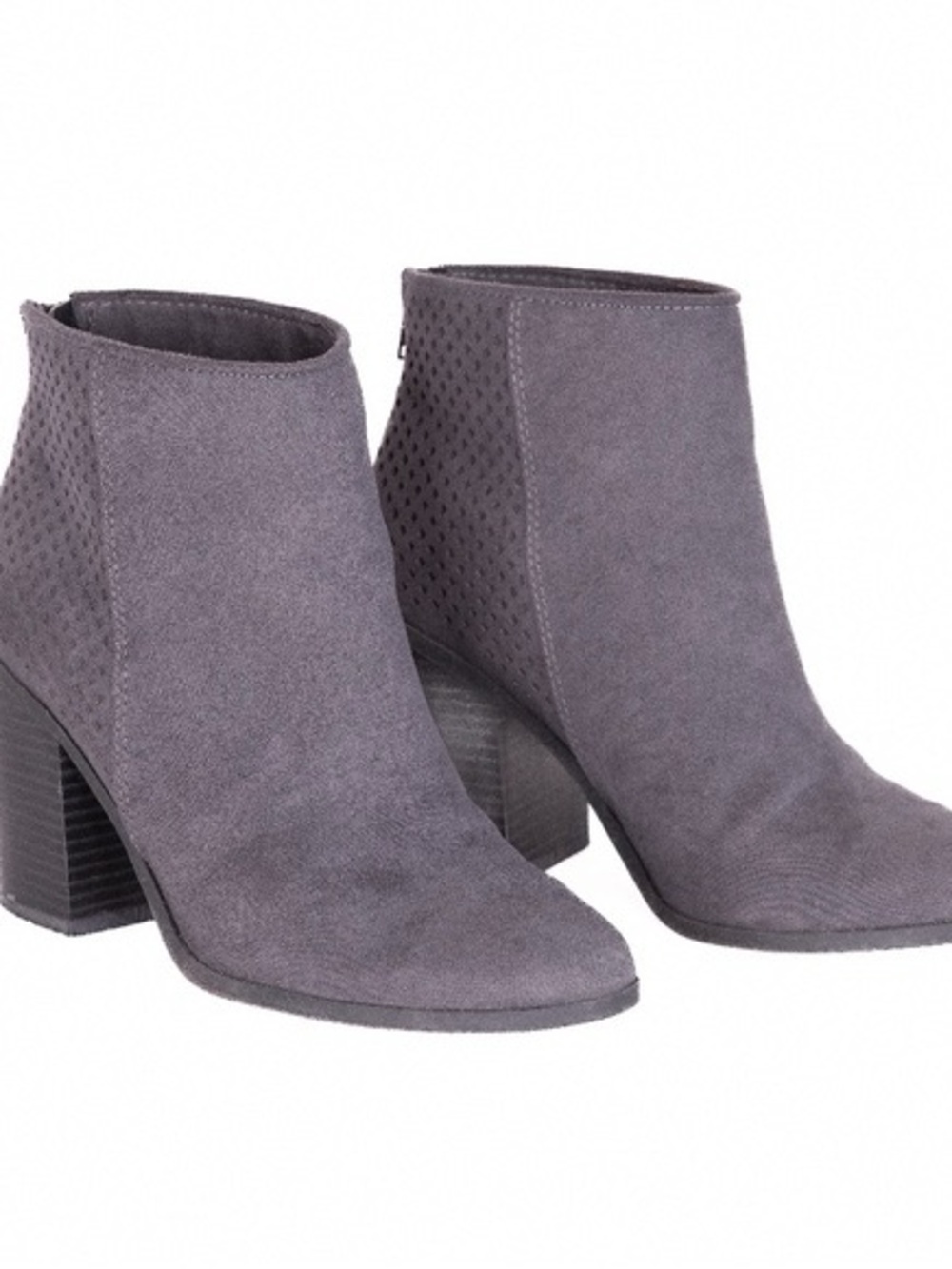American Eagle Outfitters Gray Suede Ankle Booties